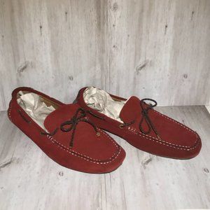 Alfani Men’s Leather Suede Red Slip On Loafers